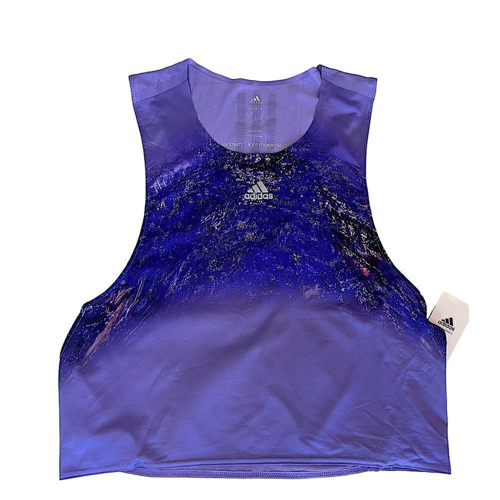 Adidas London Marathon 2015 Athletic Singlet Performance Tank Purple